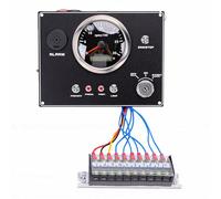 Xiuganpo Panel de Tacómetro para Barcos, Medidor de 0-3000 RPM de Aleación de Aluminio de Alta Precisión con Función de Alarma, Panel de Grupo de Indicadores Digitales (Esfera negra CX9601-3K)