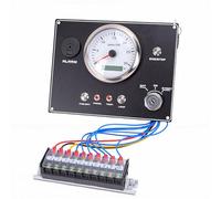 Xiuganpo Panel de Tacómetro para Barcos, Medidor de 0-3000 RPM de Aleación de Aluminio de Alta Precisión con Función de Alarma, Panel de Grupo de Indicadores Digitales (Esfera blanca CX9602-3K)