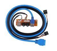Xiuganpo Panel Frontal del Chasis de la Computadora, Interfaz de USB3.0/2.0 Duradera, Ideal para Carcasas de la Serie JM9K, Acero Inoxidable, 1 Unidad