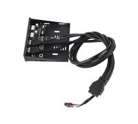 Xiuganpo Panel Frontal USB3.0 Hub Adaptador de Soporte Combinado Interno de 4 Puertos de Alta Velocidad para PC de Escritorio Bahía de Disquete de 3,5 Pulgadas para una Amplia Compatibilidad