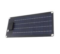 Xiuganpo Panel Solar de 50 W con Estabilizador de Voltaje y USB Dual para Teléfonos Inteligentes y Baterías de Automóvil Camping Canotaje Negro 16.5x8.3in