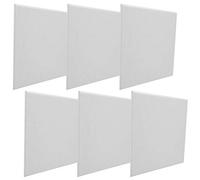 Xiuganpo Paneles de Fibra de Poliéster Absorbentes de Sonido, Silenciador Ignífugo para Reducción de Eco en Estudio de Grabación, 6 Piezas para Sala de Piano, Jardín de Infantes (WHITE)