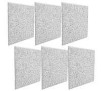 Xiuganpo Paneles de Fibra de Poliéster Absorbentes de Sonido, Silenciador Ignífugo para Reducción de Eco en Estudio de Grabación, 6 Piezas para Sala de Piano, Jardín de Infantes (gris-plata)