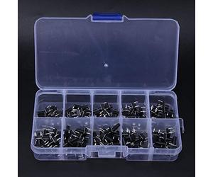 Xiuganpo Paquete Múltiple de 100 Interruptores Microtáctiles 10 Tamaños Diferentes 6x6x4,3-13 Mm Fácil de Instalar y Usar para TV Productos Digitales Plástico