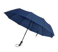 Xiuganpo Paraguas Automático Anticolisión Plegable de Alta Densidad de Acero TenBones Negro para Viajeros con Sombrilla y Lluvia (azul oscuro)