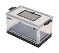 Xiuganpo Parque Infantil Transparente para Hámster con Diseño de Polea Inferior para Hámster de Pato Cole, Ardilla Dorada, para Uso en Interiores (Black)