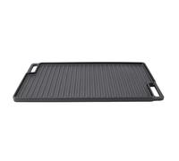 Xiuganpo Parrilla Reversible de Hierro Fundido, Sartén Antiadherente Calentada Uniformemente para Horno, Estufa, Parrilla de 18,1x10,2x0,6 Pulgadas