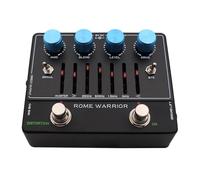 Xiuganpo Pedal de Preamplificador de bajo, Pedal de Preamplificador de Efecto EQ Gráfico de 6 Bandas con Salida de Auriculares, Overdrive Natural e Integridad de Señal, de Efectos