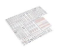 Xiuganpo Pegatinas para Bocas de Muñecas, 7 Hojas de Pegatinas Duraderas para Ojos de Muñecas, Varios Estilos, Fáciles de Usar para Decoración