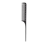 Xiuganpo Peine de de Rata de Aluminio Profesional, Peine de de Alfiler de Metal para Peinar el Cabello para Mujeres y Hombres, Herramienta de Peluquería para Separar, Burlar, Trenzar, (BLACK)