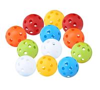Xiuganpo Pelotas de con Flujo de Aire con Diámetro de 72 Mm, Diseño Liviano para Entrenamiento de Swing, Ideales para Práctica en Interiores y Exteriores, Paquete de 12 en Colores Brillantes