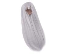 Xiuganpo Peluca de Muñeca 1/4, Exquisito Pelo Largo y Liso con Flequillo para Muñecas de 7 a 8 Pulgadas, Peluca de Muñeca Articulada con Bola de Seda de Alta Temperatura para Peinar el Cabello de