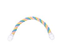 Xiuganpo Percha Acolchada para Cuerda de Pájaros, Cómoda Percha de Algodón para Escalar, para Loros, Guacamayos, Cacatúas, Agapornis, Cuerda de Algodón Multicolor Duradera para Suministros para (L)