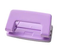 Xiuganpo Perforadora de Papel de Doble Orificio, Compacta, Portátil, con Espacio entre Orificios de 6 Mm, para Uso en Oficina, Plástico, Metal, para Papel de 1 Mm de Espesor (PURPLE)