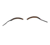 Xiuganpo Pestañas Postizas Luminosas LED, Lámpara de Pestañas con Tira de Maquillaje Brillante, Ligera y Elegante, para Fiestas, Discotecas, Hecha de Fibra Artificial (ORANGE)