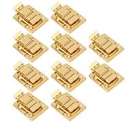 Xiuganpo Pestillo de Palanca de Acero Inoxidable Dorado para Joyero, Maleta de Pecho, Cerradura de Brazo de Elevación Resistente, Hardware Resistente a la Oxidación con Operación Simple con una Sola