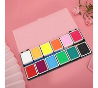 Xiuganpo Pintura Facial Corporal Soluble en Agua de 12 Colores para Presentaciones de Maquillaje y Fiestas de Cumpleaños