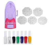 Xiuganpo "Placa de Sello para Decoración de Uñas DIY" Fácil Operación Control Preciso Patrones de Impresión en un Minuto, Peso Ligero Tamaño Compacto, para Diseño de Uñas, Patrón Aleatorio, Color