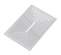 Xiuganpo Plantilla Troquelada de Corte en Relieve de Acero Al Carbono para álbumes de Recortes y Fabricación de Tarjetas, Molde de Hilo de Coser Rectangular, 11,6 X 8 Cm