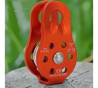 Xiuganpo Polea de Cuerda Giratoria de Aleación de Aluminio de para Escalada, Resistencia a la Tracción de 26 KN, Rotación Suave, Adecuada para Escaladores y Necesidades de Transporte (Orange)