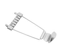 Xiuganpo Puente Trapecio de Guitarra de 6 Cuerdas, Metal Ajustable y Compacto para Amantes del Jazz con Tornillos de Instalación (SILVER)