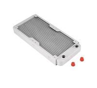 Xiuganpo Radiador de Aluminio con Intercambiador de Calor Líquido Refrigerado por Agua para Dispositivos LED Grandes, Fácil de Instalar, Puerto G1/4 de Color Blanco, Lámina Galvanizada (240 mm)