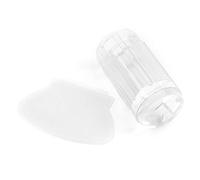 Xiuganpo Raspador de Cabeza de Sello de Esmalte de Uñas de Silicona para Transferencia de Uñas Reutilizable, Herramienta de Arte de Exquisita y Clara para Uso Profesional o Doméstico en Blanco