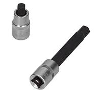 Xiuganpo Reemplazo Duradero de Llave Hexagonal para, Vaso de Pinza de Freno Anticorrosión para, 2 Piezas de Vaso de Accionamiento 3/8 para Herramienta Manual de Automóvil