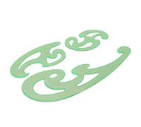 Xiuganpo Regla Curva Francesa Plantilla de Dibujo de Plástico Duradero Herramienta de Costura a Medida para Diseño de Ropa Juego de 3 Piezas para Estudiantes Diseñadores Ingenieros Arquitectos