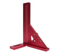 Xiuganpo Regla de Medición de ángulo Múltiple 3D, de 0 a 180 ° de Aleación Ajustable de Aluminio Protractor Cuadrado de Carpintería para Carpinteros Ingenieros, (Rojo)