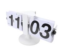 Xiuganpo Reloj de Escritorio Digital con Tapa, 12 Horas, Silencioso, Mecánico, Funciona con Pilas, Reloj de Diseño Minimalista para Sala de Estar, Oficina (14,17 X 7,6 X 5,79 Pulgadas) (White)