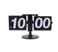 Xiuganpo Reloj de Escritorio Digital con Tapa, 12 Horas, Silencioso, Mecánico, Funciona con Pilas, Reloj de Diseño Minimalista para Sala de Estar, Oficina (14,17 X 7,6 X 5,79 Pulgadas) (Black)