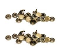 Xiuganpo Remache Artesanal, Clavo Redondo de Hierro Duradero para Decoración Artesanal de Cuero, 12x10mm, 200 Juegos para Proyectos Hechos a Mano (hierro 3)