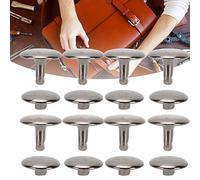 Xiuganpo Remache Artesanal, Clavo Redondo de Hierro Duradero para Decoración Artesanal de Cuero, 12x10mm, 200 Juegos para Proyectos Hechos a Mano (hierro 2)