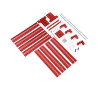 Xiuganpo Riel de Sierra para Carpintería con Escala Transparente, Riel de Aleación de Aluminio de 4 Piezas, Longitud Total de 1200 Mm, Corte Alto, Fácil de Montar y Desmontar, Ideal para Proyectos