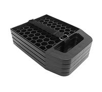 Xiuganpo RV Jack Pad 4 Pack Evita Que los Gatos Se Hundan, Bloque de Nivelación Apilable, Antideslizante, Resistente a la Intemperie, Adecuado para Caravanas, Autocaravanas, Polipropileno (Black)