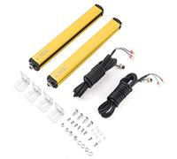 Xiuganpo Sensor de Cortina de Luz de Seguridad, Tecnología de Detección de Escaneo por Infrarrojos con 6 Haces de 40 Mm de Paso de Haz, para Máquina de Prensado de Forja