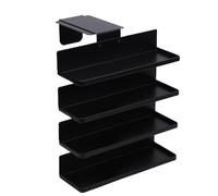 Xiuganpo Soporte de Almacenamiento de Sabores, Soporte de Cápsulas de Sabor de 4 Niveles Montado Lateralmente en Hierro, Capacidad para 20 Cápsulas, Diseño