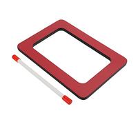 Xiuganpo Tablero Comprimido de Resina, Tambor de Mano Rojo de Piel, Tambor de Juguete para Niños, Iluminación Musical ( Rectangular)