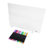 Xiuganpo Tablero de Dibujo LED, Acrílico de 16 Pulgadas, 7 Colores, 4 Modos | Superficie Acrílica de Borrado en Seco, 12 Marcadores Fluorescentes, Reutilización que Se Puede Limpiar con un Paño, Edades