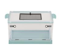 Xiuganpo Tanque Transparente Grande y Transpirable para Hámster, Práctico Diseño de Puerta Delantera para Jaula de Hámster, Ardilla Dorada para y Más, Material ABS Engrosado (Blue)