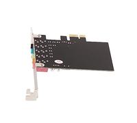 Xiuganpo Tarjeta de Sonido PCI-E con Salida de Sonido Envolvente de 6 Canales para Disfrutar de la Música, Placa Negra