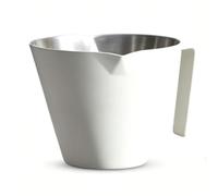 Xiuganpo Taza Medidora de café Expreso, Taza Dosificadora de café en Forma de V con Boquilla Ancha de 120 Ml, Medidora de Acero Inoxidable con Ergonómico, Escala Grabada Transparente para Preparar