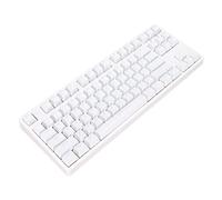 Xiuganpo Teclado Mecánico Ergonómico para Juegos con Tecla de Sublimación de Tinte, 87 Teclas para Trabajo de Oficina en Casa, Moldeado por Inyección de Dos Colores (White)