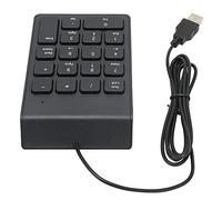 Xiuganpo Teclado Numérico Mini Teclado Numérico USB de 18 Teclas para PC Portátil de Escritorio, Silencioso y Cómodo, Adecuado para Usuarios de Hojas de Cálculo Negro