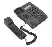 Xiuganpo Teléfono Doméstico con Cable con Memoria de Doble Enlace y Ajuste de Brillo para Hogares Material ABS