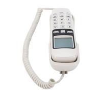 Xiuganpo Teléfono Fijo, Teléfono con Cable Montable en la Pared con Memoria de Llamada de 38 Grupos Identificador de Llamadas Pantalla LCD No Se Necesita Alimentación de CA para el Hogar Cocina