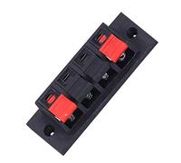 Xiuganpo Terminal de Altavoz Bloque de 4 Vías Conexión Rápida para Conexiones de Cableado Fáciles, Abrazadera de Prueba de Audio de Soldadura de Altavoz de 10 Piezas 0-250 V, Escena aplicable: