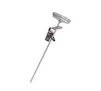 Xiuganpo Termómetro de Alimentos de Alta Temperatura para Cocinar, Termómetro Mecánico Preciso con Sonda Larga y Clip, Ideal para Hornear y Barbacoa, Acero Inoxidable, 1 Unidad