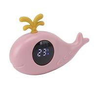 Xiuganpo Termómetro de Baño para Bebés Monitor de Temperatura Digital con Diseño de Ballena Lindo para Bebés - Material ABS Seguro con Batería Impermeable (PINK)